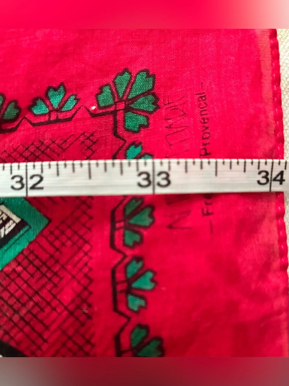 Anne Marie French Provençal Cotton 34” Scarf Holiday Christmas Scene Vintage
